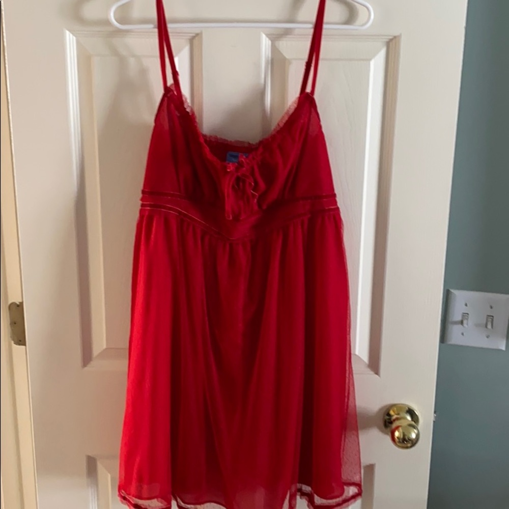 Simply Vera red babydoll lingerie, size large